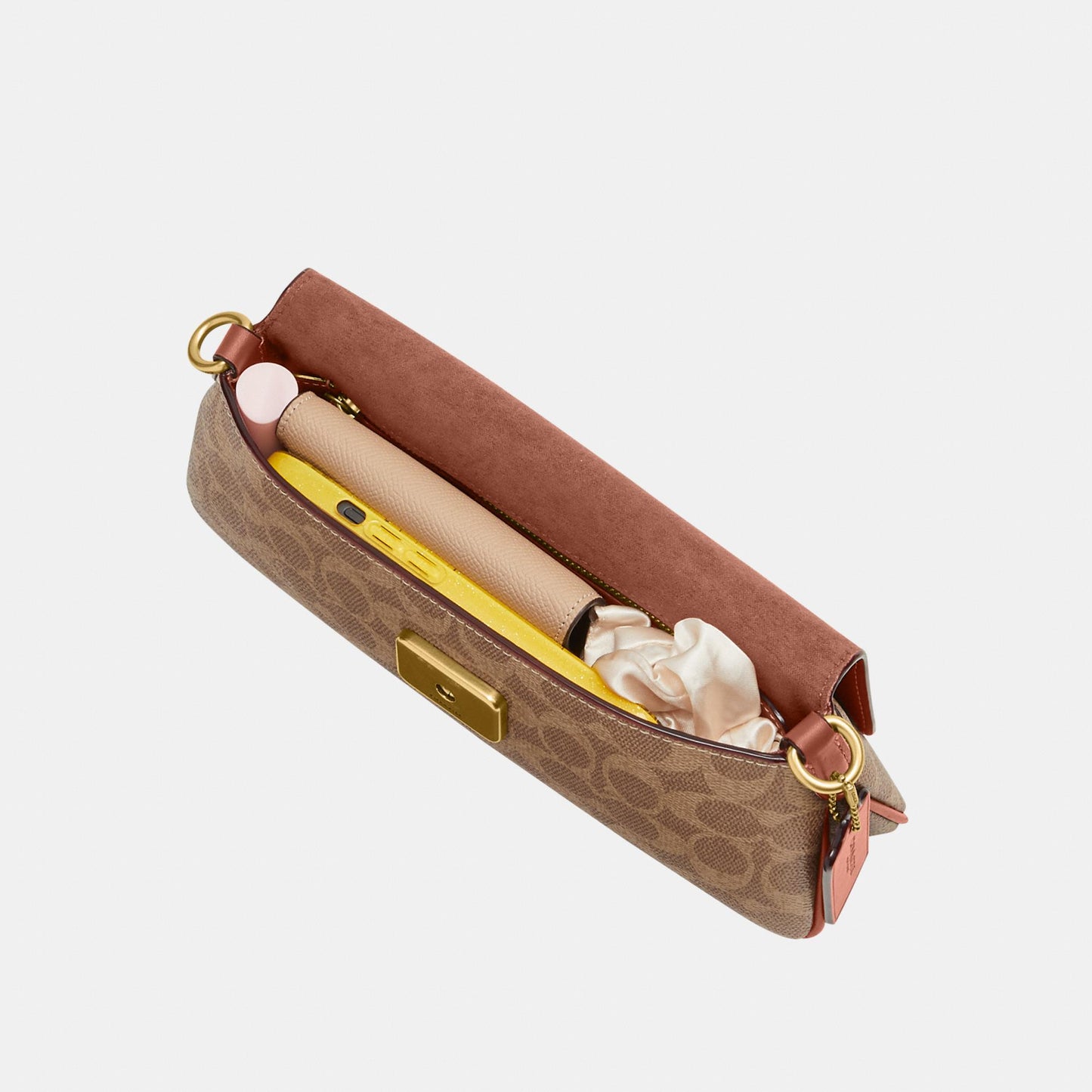 CBA83-Jet Shoulder Bag in Signature Canvas-B4/Tan Caramel
