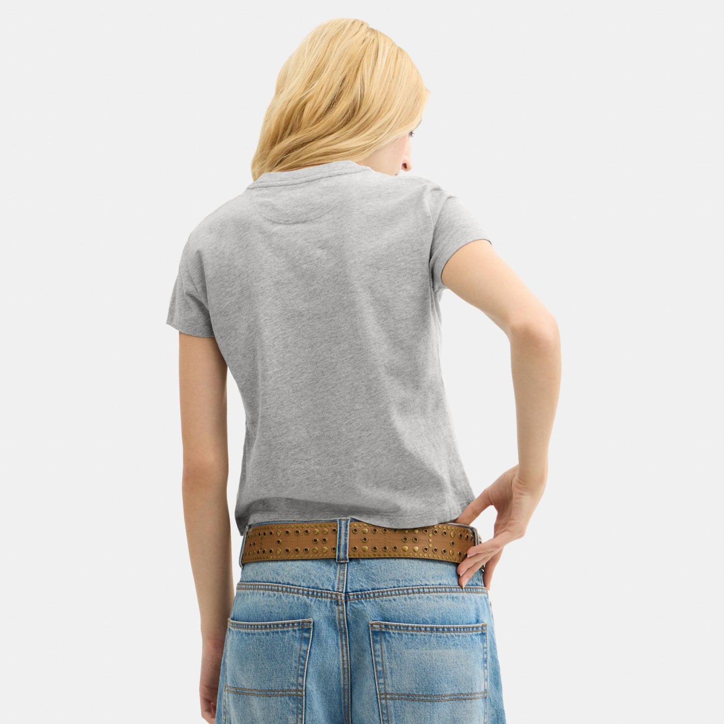 CBD21-Horse and Carriage T-Shirt in Organic Cotton-Heather Grey