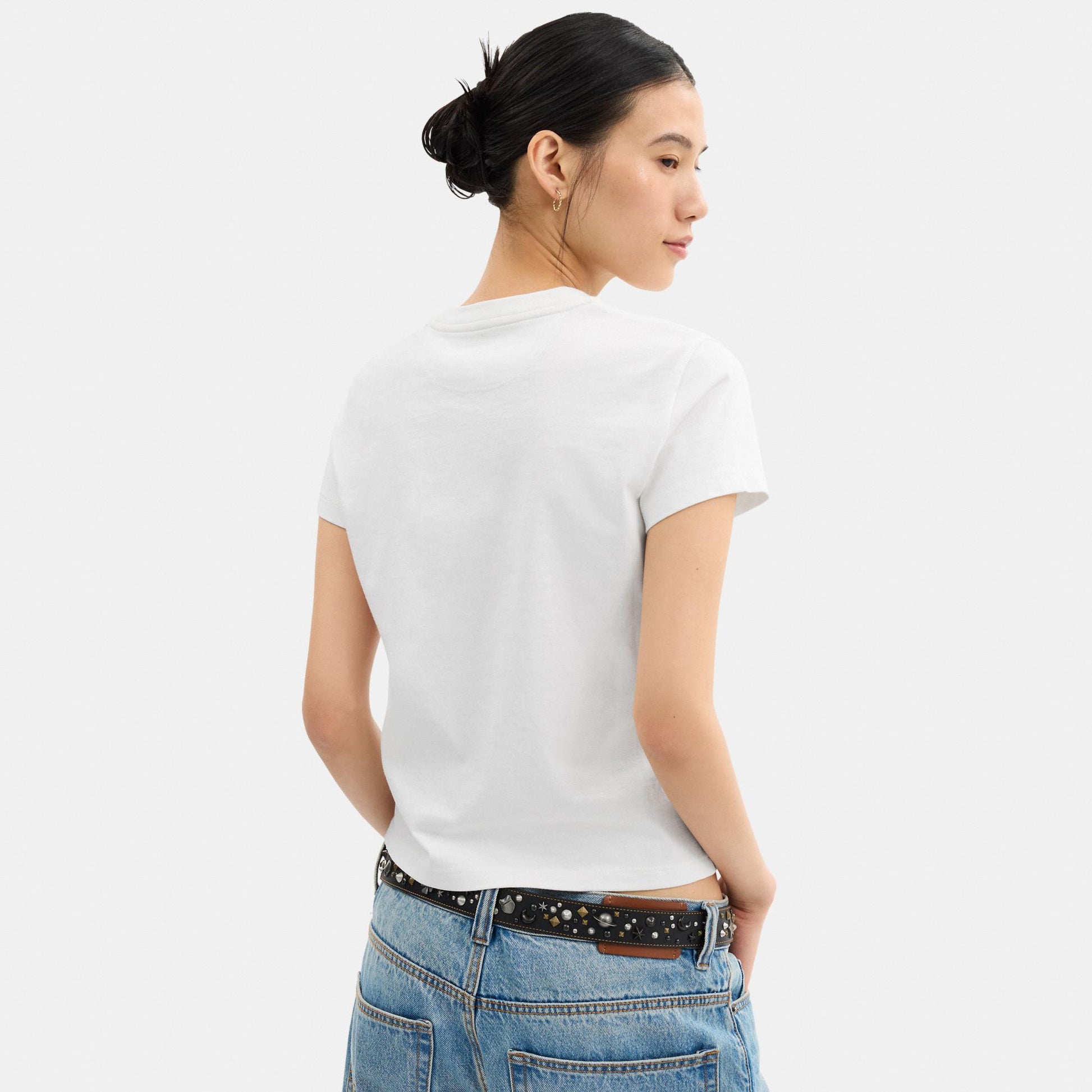 CBD21-Horse and Carriage T-Shirt in Organic Cotton-White