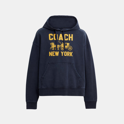CBD23-Horse and Carriage Hoodie-Navy Blue