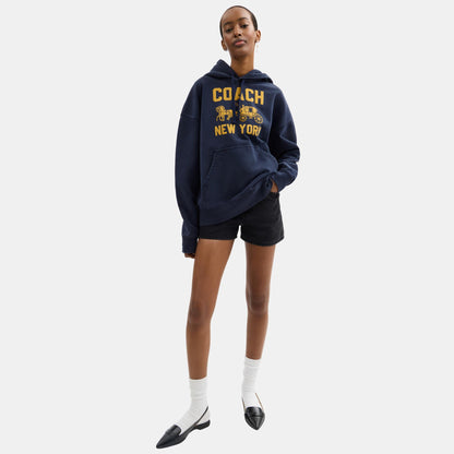 CBD23-Horse and Carriage Hoodie-Navy Blue