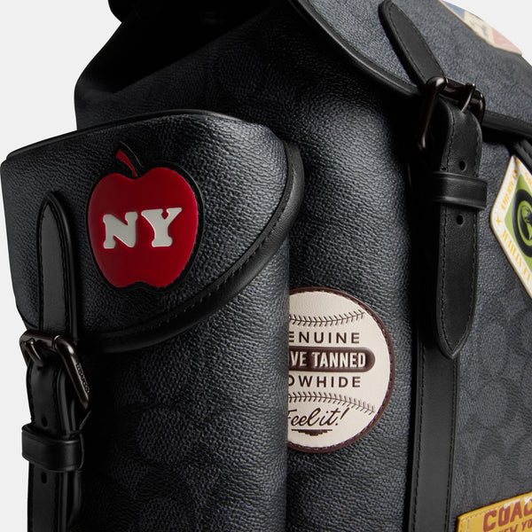 Hitch Backpack In Signature Canvas With Patches
