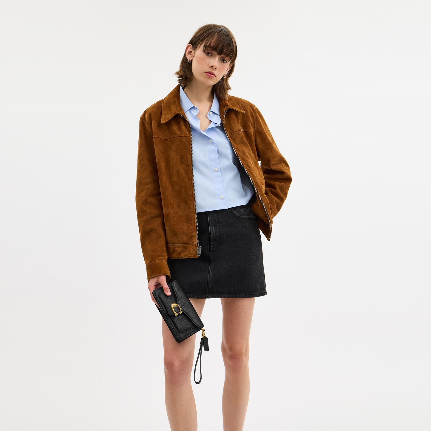 CBF14-Tabby Chain Crossbody Bag 19-B4/Black