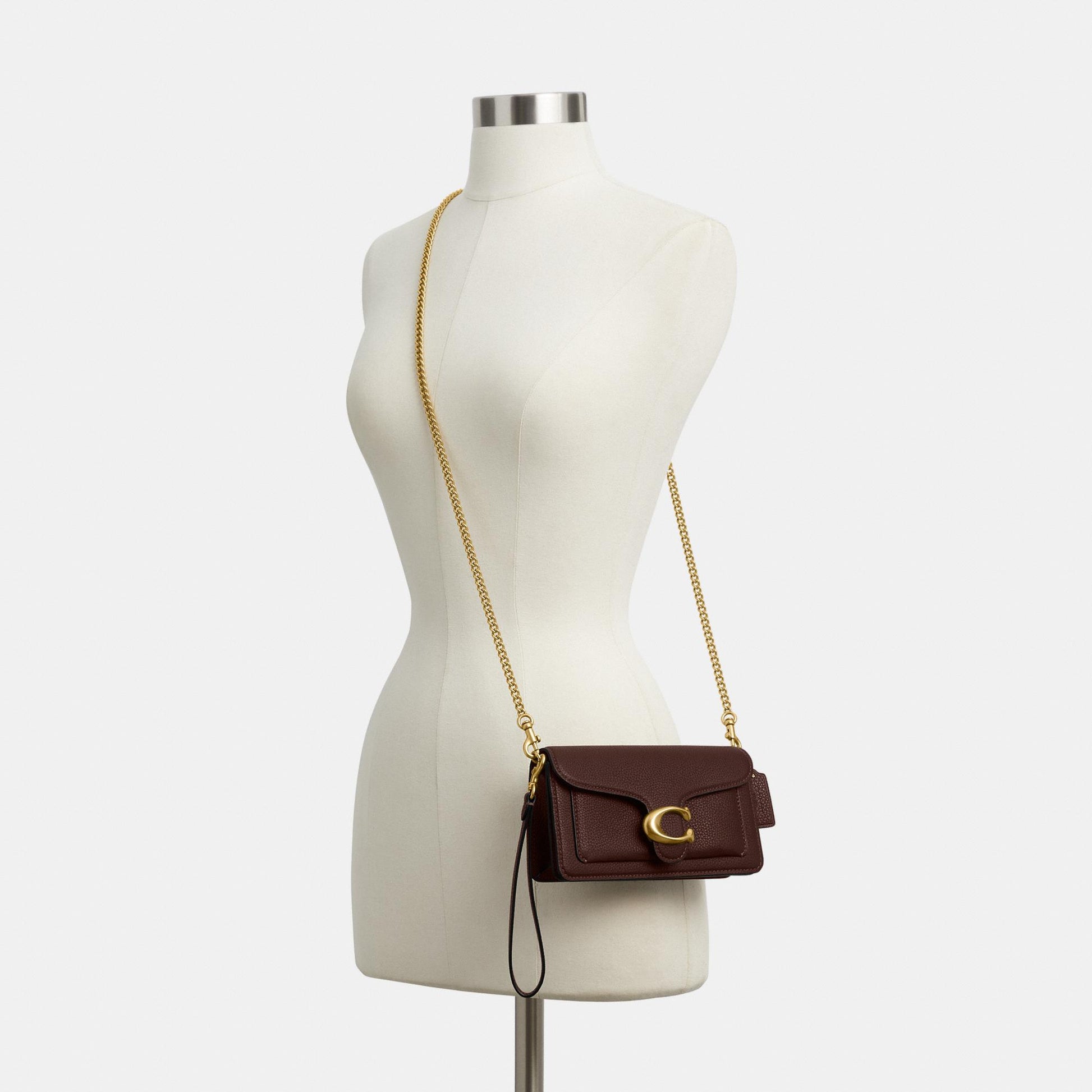 CBF14-Tabby Chain Crossbody Bag 19-B4/Maple