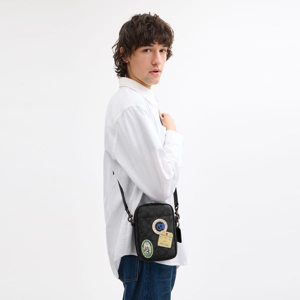 Hitch Crossbody In Signature Canvas With Patches