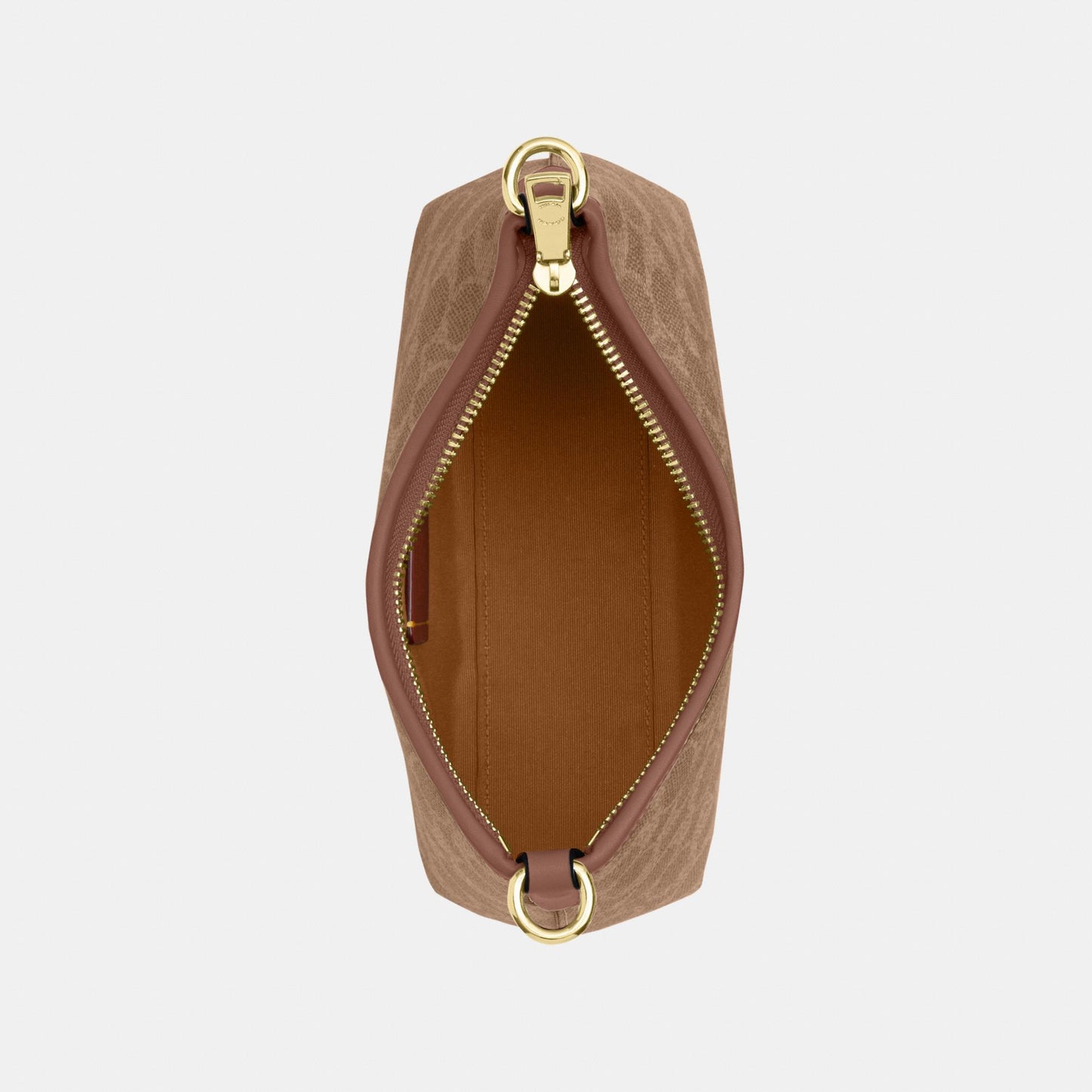 CBH15-Laurel Small Shoulder Bag in Signature Canvas-Im/Tan/Brown