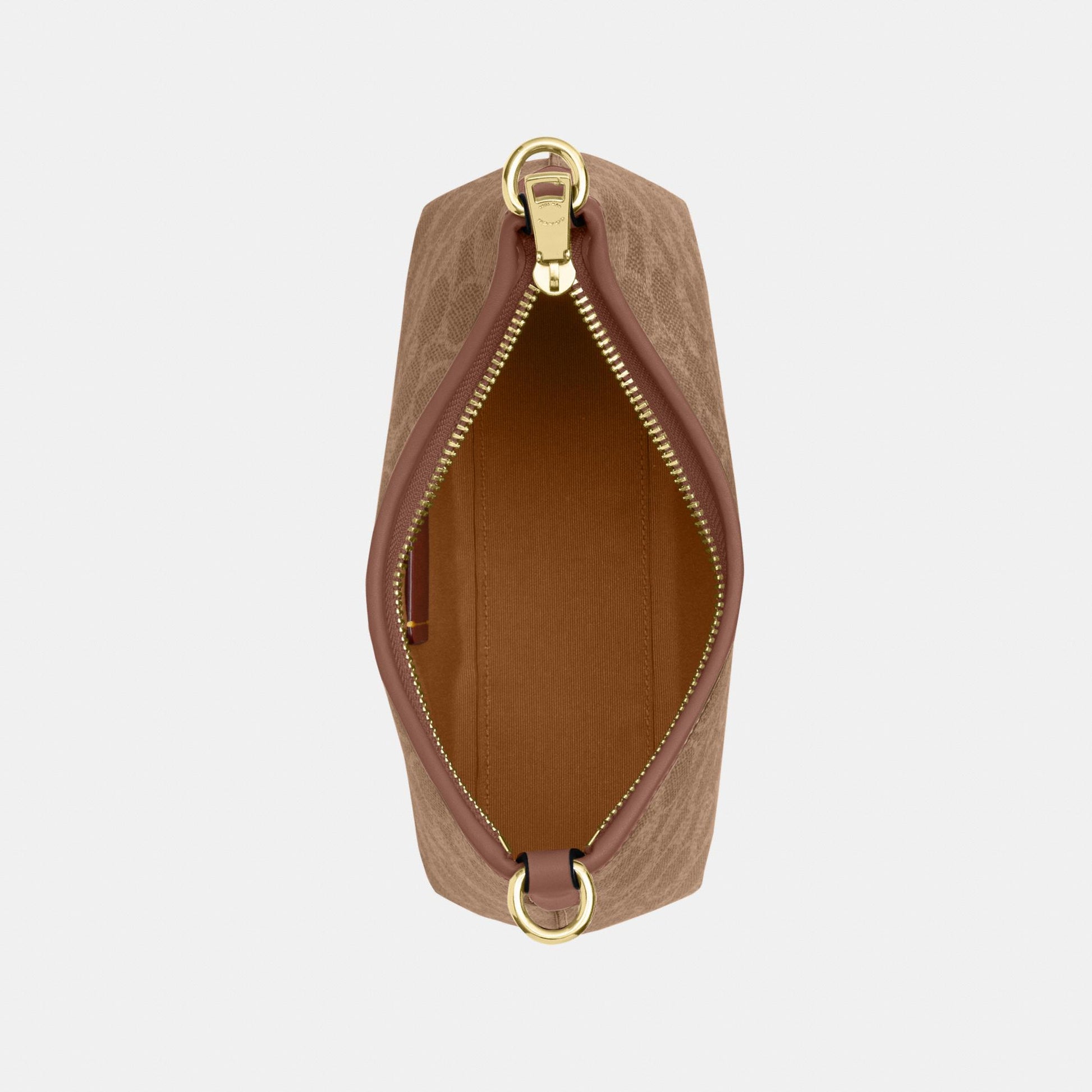 CBH15-Laurel Small Shoulder Bag in Signature Canvas-Im/Tan/Brown