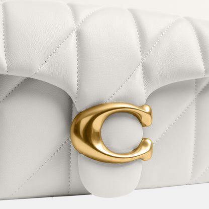 CBH23-Tabby Chain Crossbody Bag 19 with Quilting-B4/Chalk