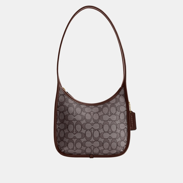 Curve Zip Bag In Signature Jacquard