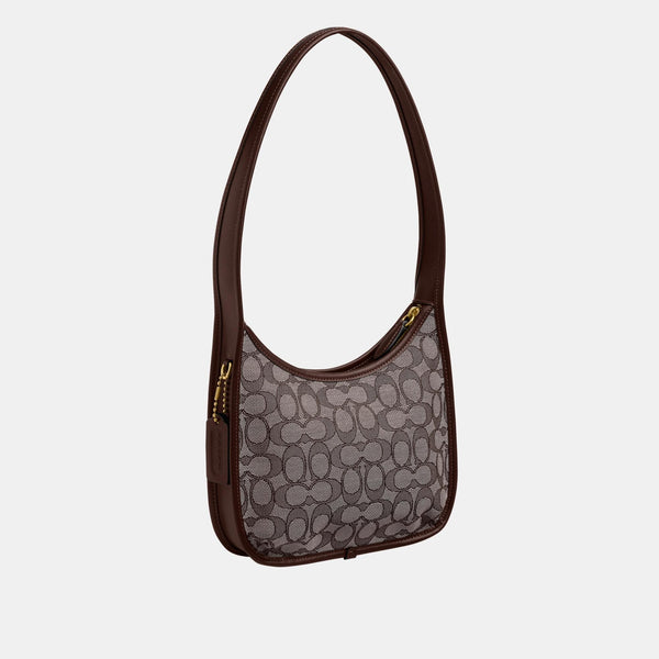 Curve Zip Bag In Signature Jacquard