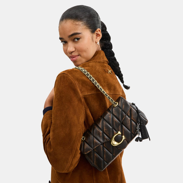 Tabby Shoulder Bag 26 In Loved Leather With Quilting