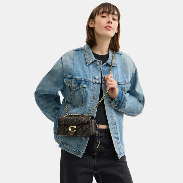 Tabby Shoulder Bag 20 In Loved Leather With Quilting