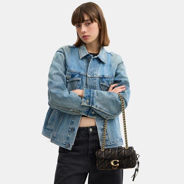 Tabby Shoulder Bag 20 In Loved Leather With Quilting