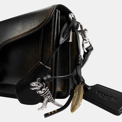 CBH35-Tabby Shoulder Bag 26 In Loved Leather-Lh/Black Brown