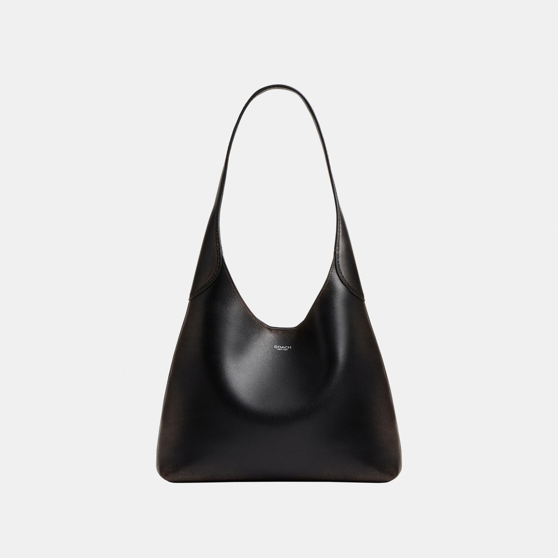 CBH44-Brooklyn Shoulder Bag 28 In Loved Leather-Lh/Black Brown
