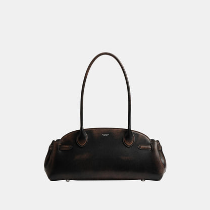 CBH45-Empire Carryall Bag 34 In Loved Leather-Lh/Black Brown