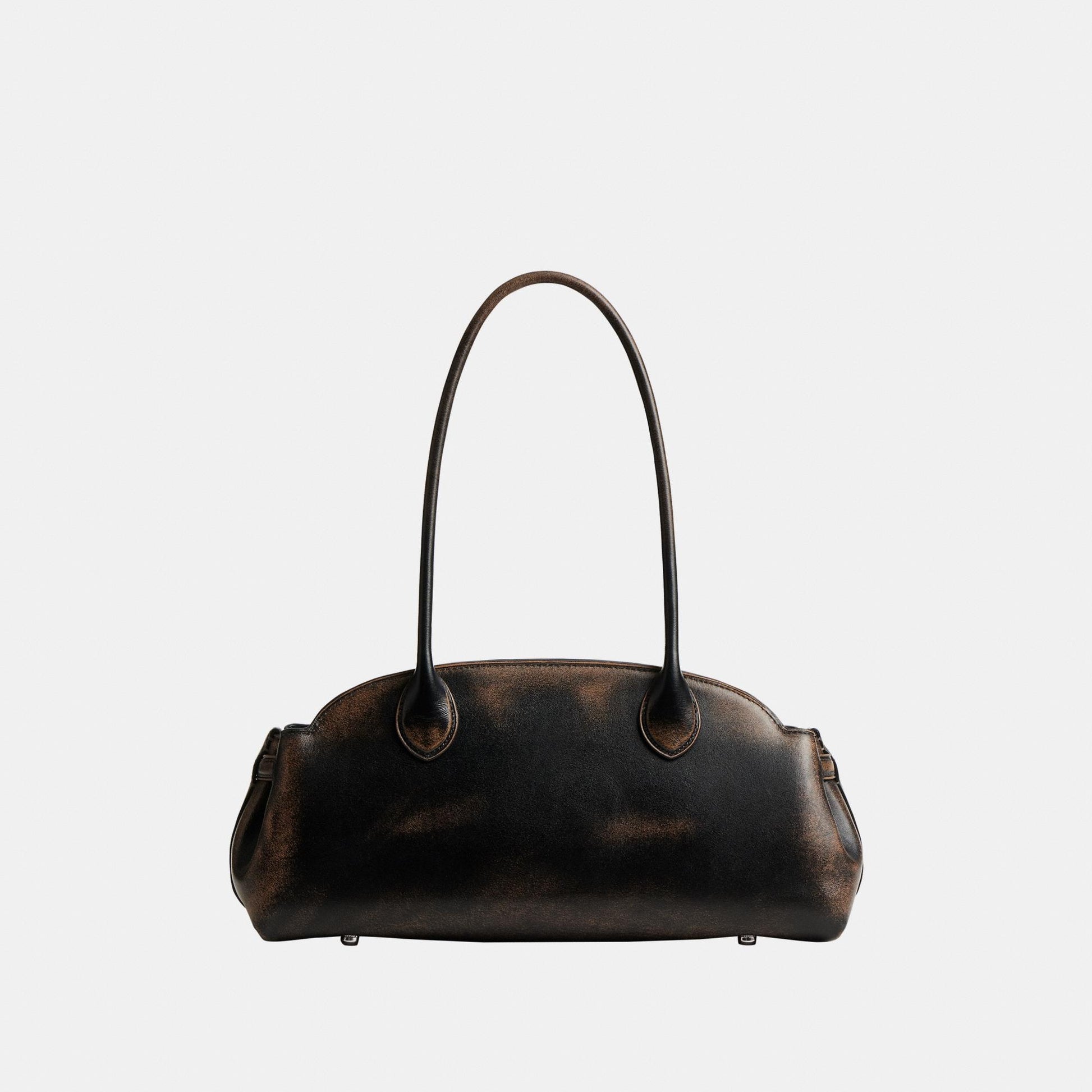 CBH45-Empire Carryall Bag 34 In Loved Leather-Lh/Black Brown