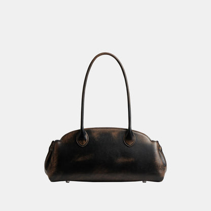 CBH45-Empire Carryall Bag 34 In Loved Leather-Lh/Black Brown