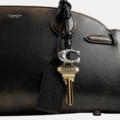 CBH45-Empire Carryall Bag 34 In Loved Leather-Lh/Black Brown
