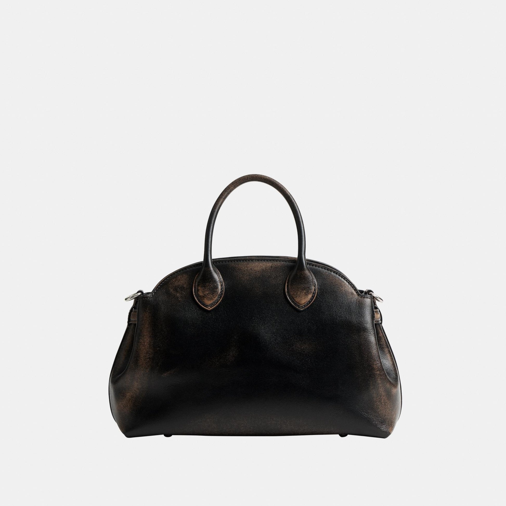 CBH46-Soft Empire Carryall Bag 28 In Loved Leather-Lh/Black Brown