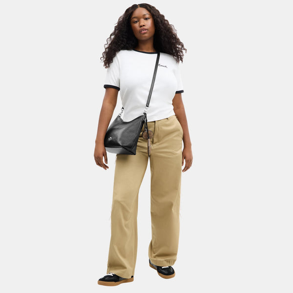 Laurel Shoulder Bag With Mirror Charm And Pouch