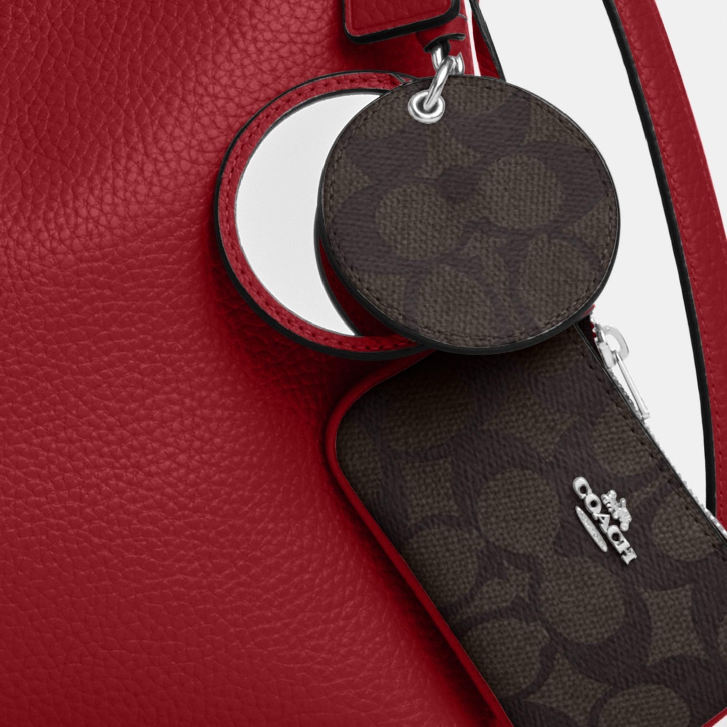 Laurel Shoulder Bag With Mirror Charm And Pouch