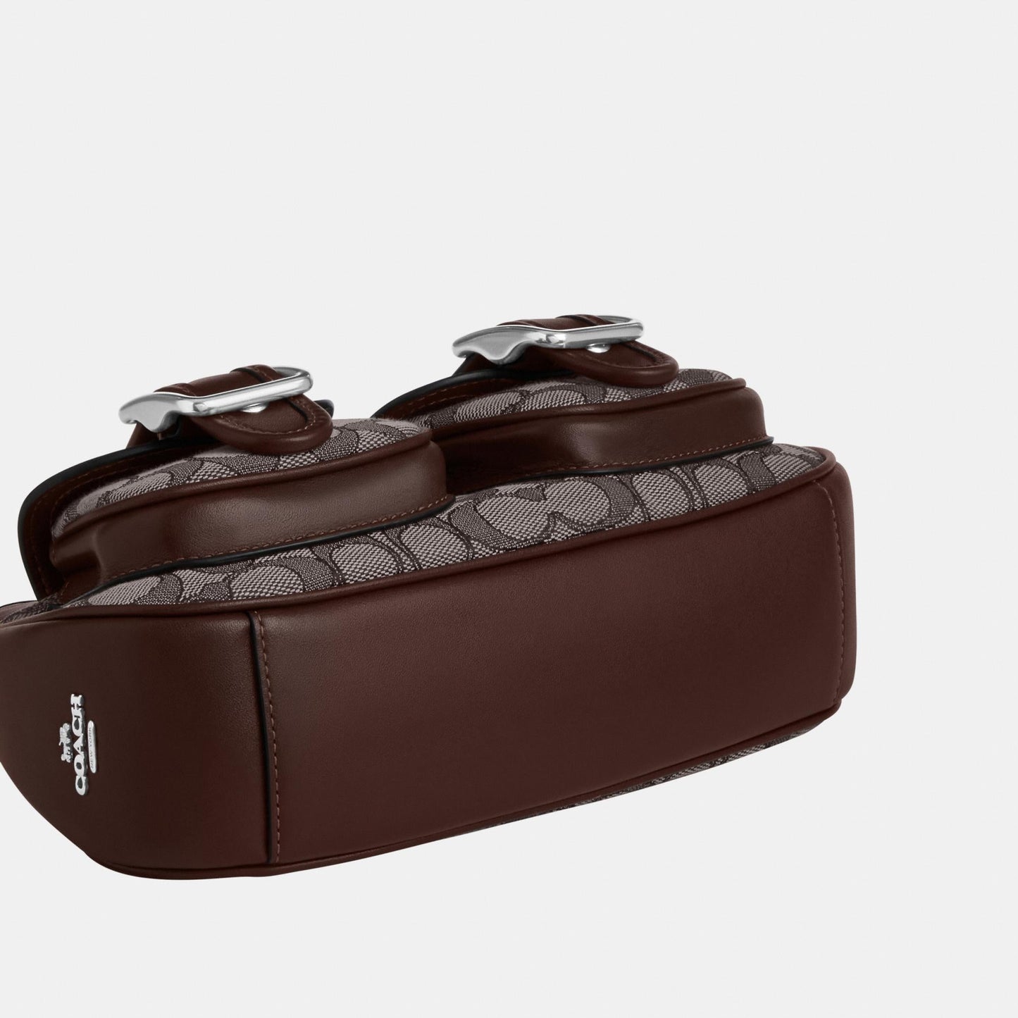 CBJ00-Ashton Shoulder Bag in Signature Jacquard-Sv/Oak/Maple