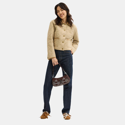 CBJ00-Ashton Shoulder Bag in Signature Jacquard-Sv/Oak/Maple