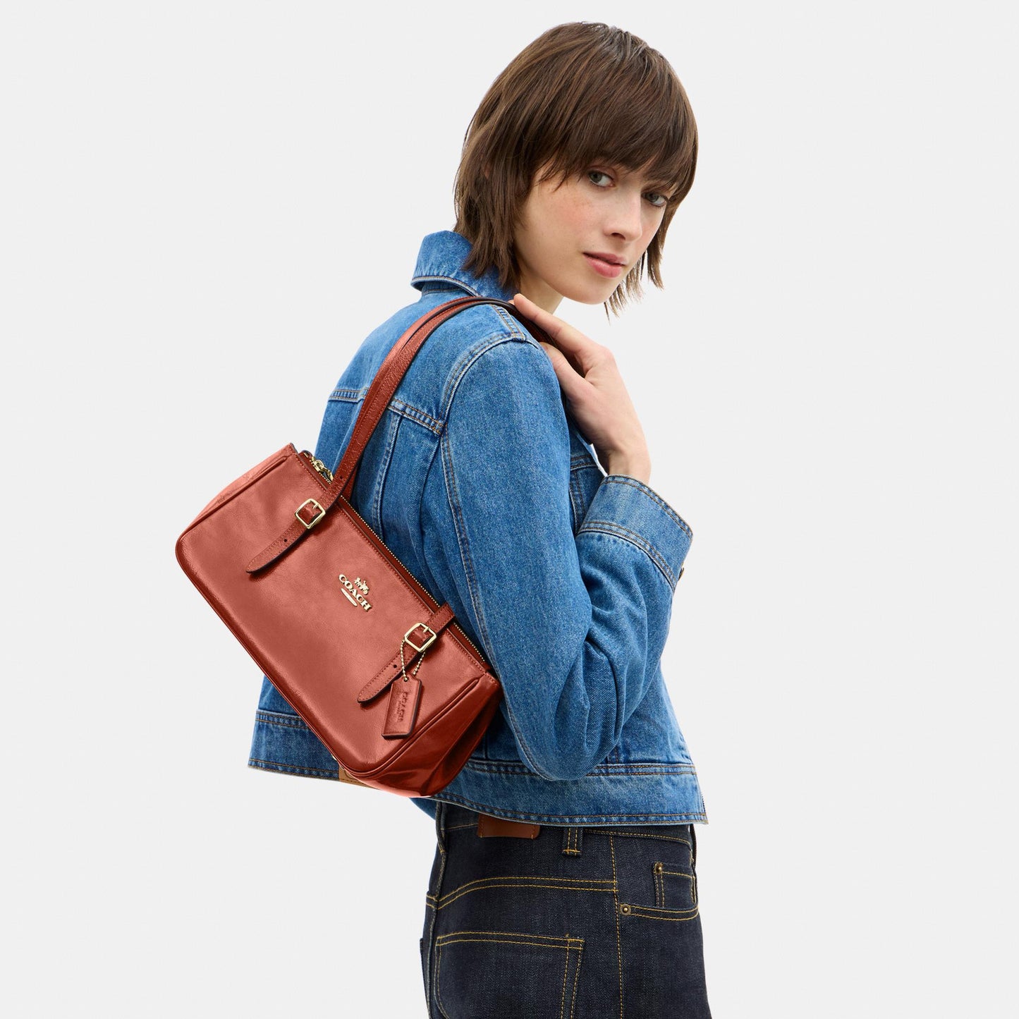 CBJ05-Asher Shoulder Bag-Im/Cinnamon