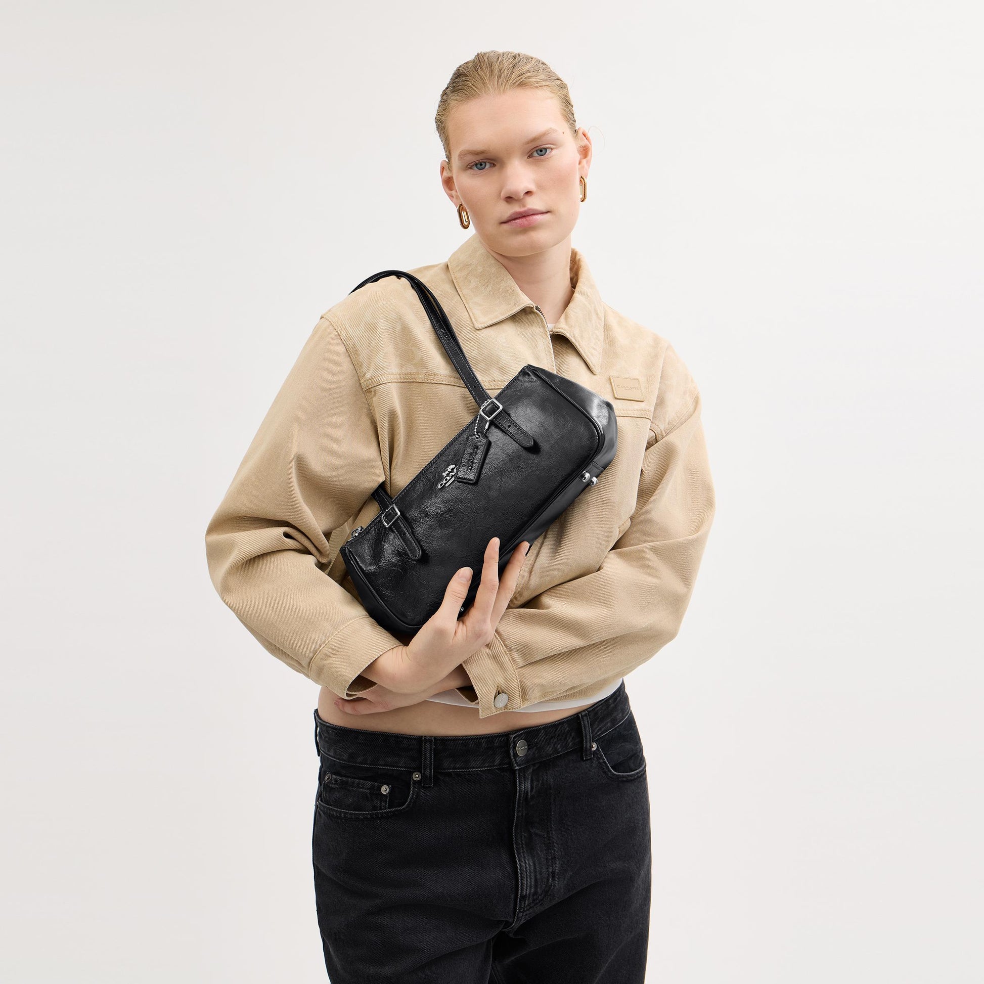 CBJ05-Asher Shoulder Bag-Sv/Black