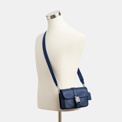 League Crossbody In Mixed Signature Canvas