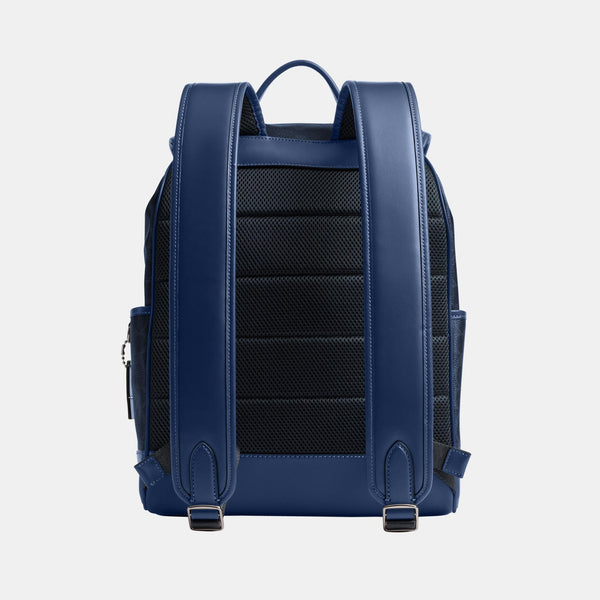 League Flap Backpack In Mixed Signature Canvas