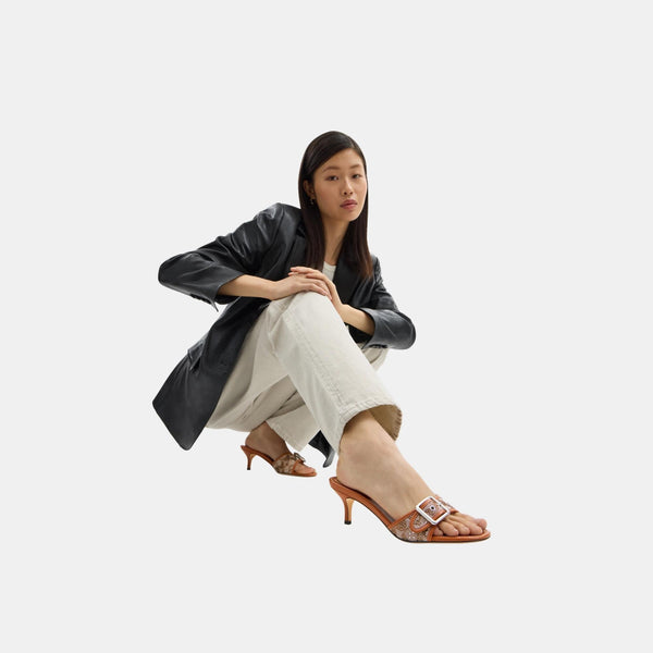 Margot Sandal In Crystal Signature Jacquard