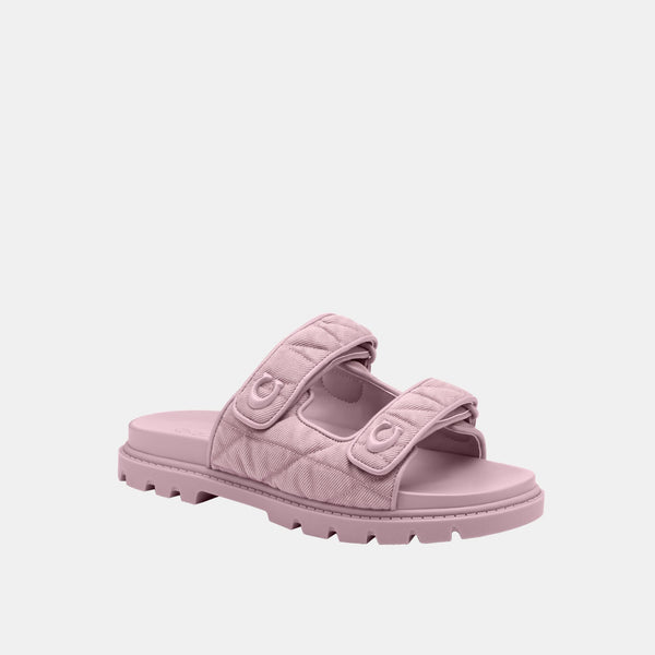 Sculpted C Double Band Sandal With Quilting