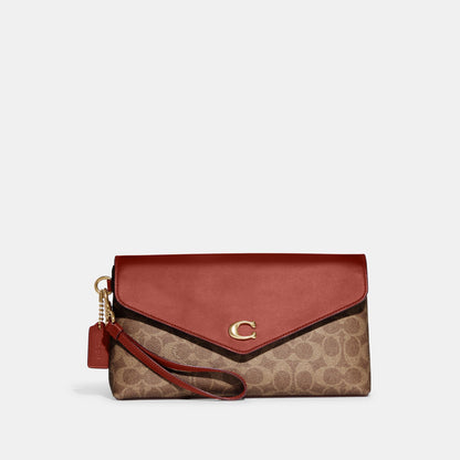 Wyn Clutch In Colorblock Signature Canvas - COACH Saudi Arabia Official Site