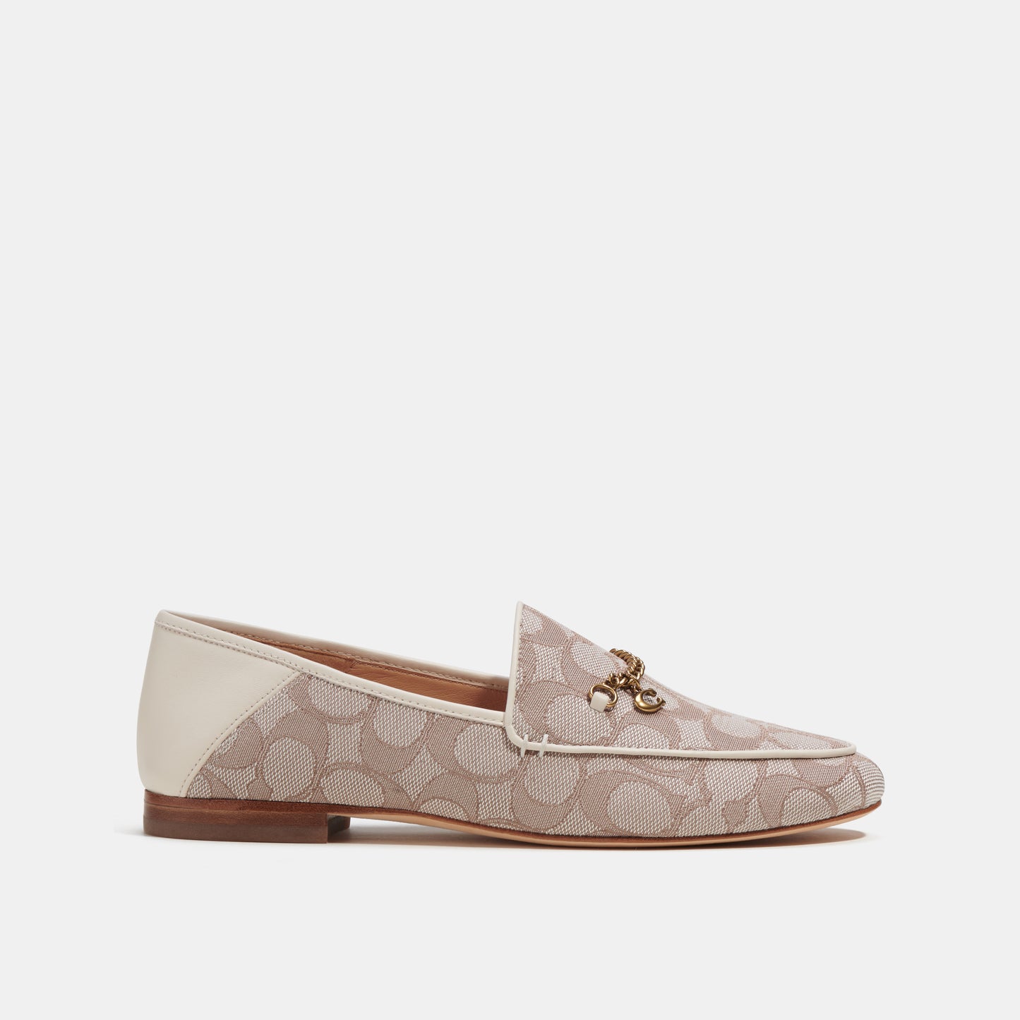 cc888-Hanna Loafer In Signature Jacquard-Stone/Chalk