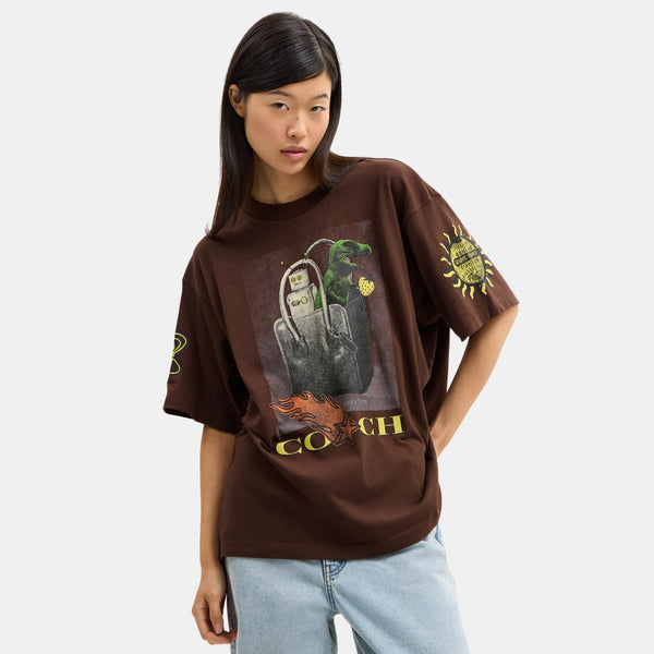 Coach Graphic Relaxed T-Shirt In Organic Cotton