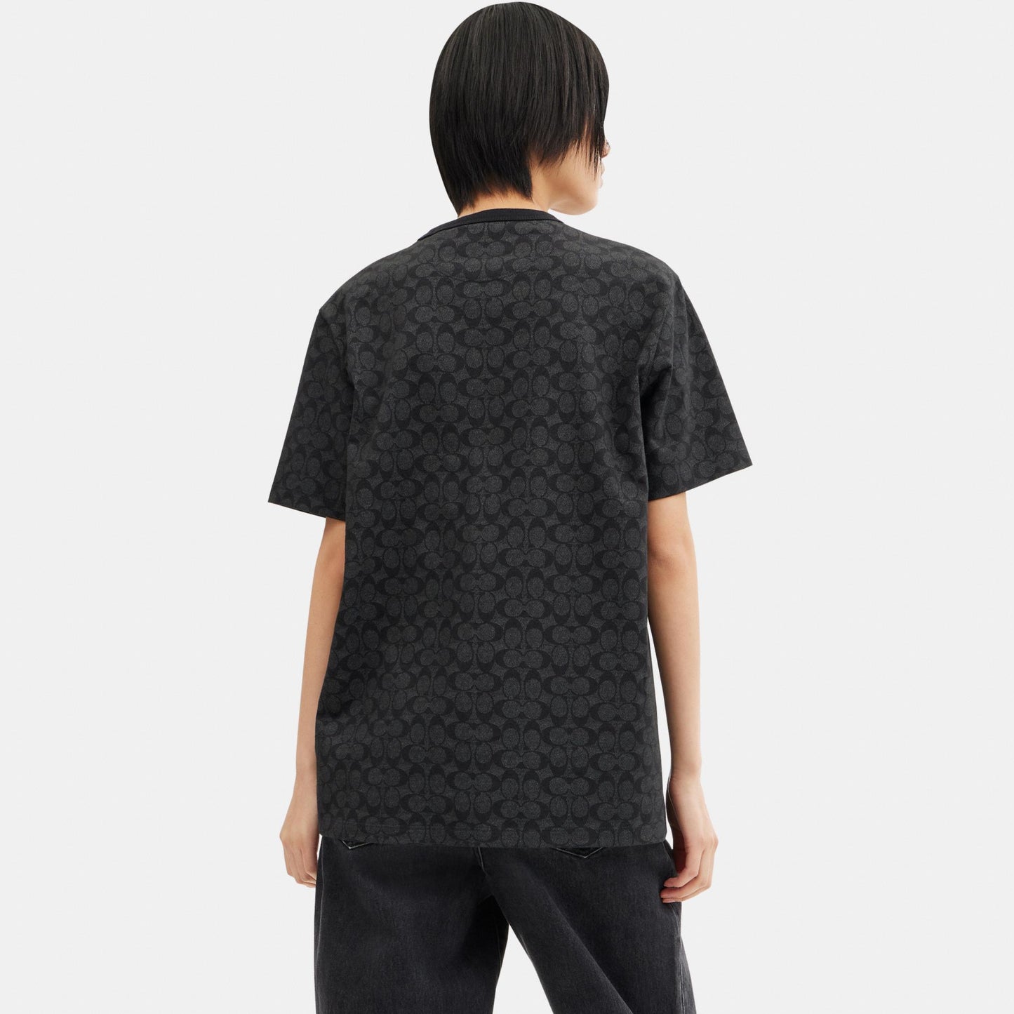 CCC01-Signature T-Shirt in Organic Cotton-Charcoal Signature