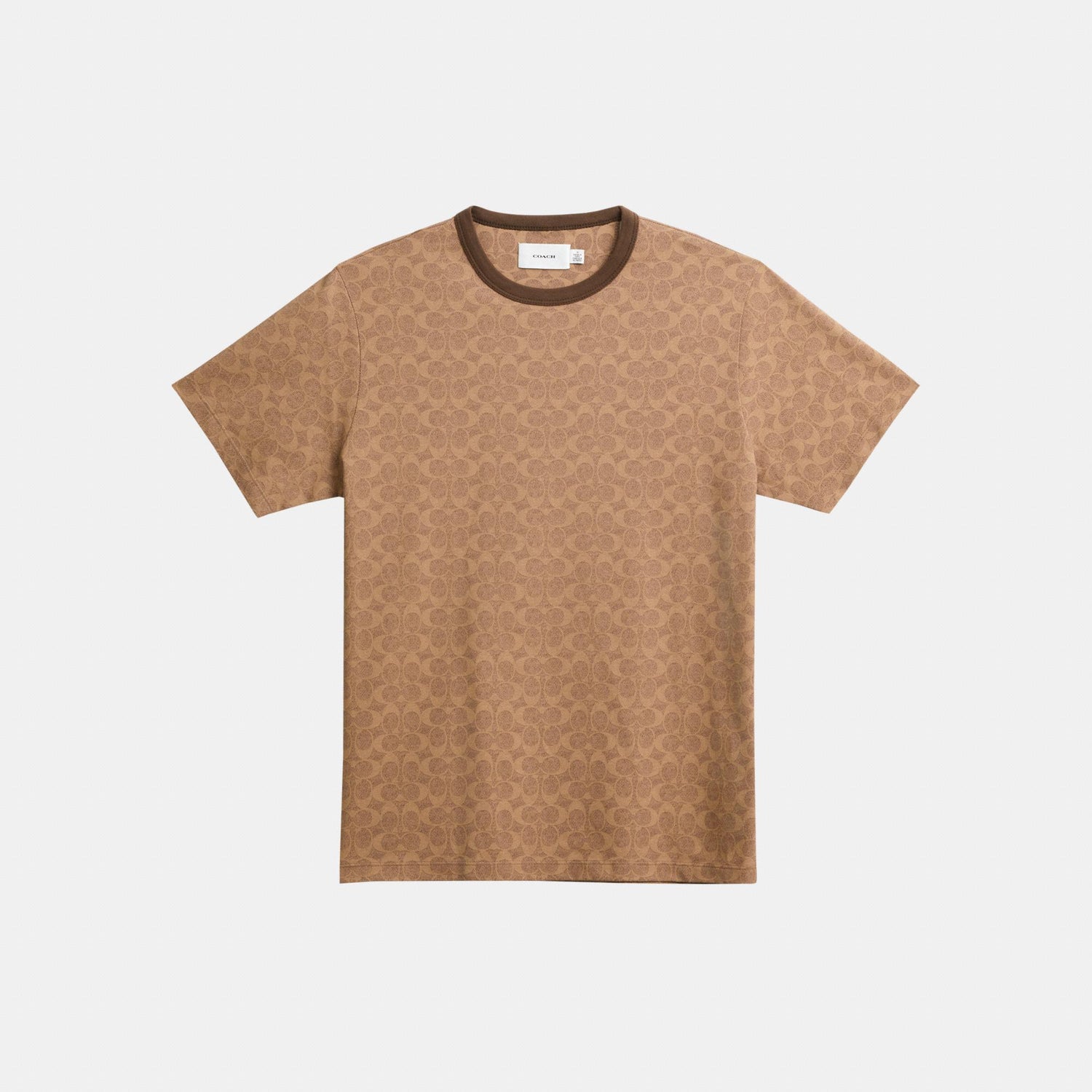CCC01-Signature T-Shirt in Organic Cotton-Tan Signature