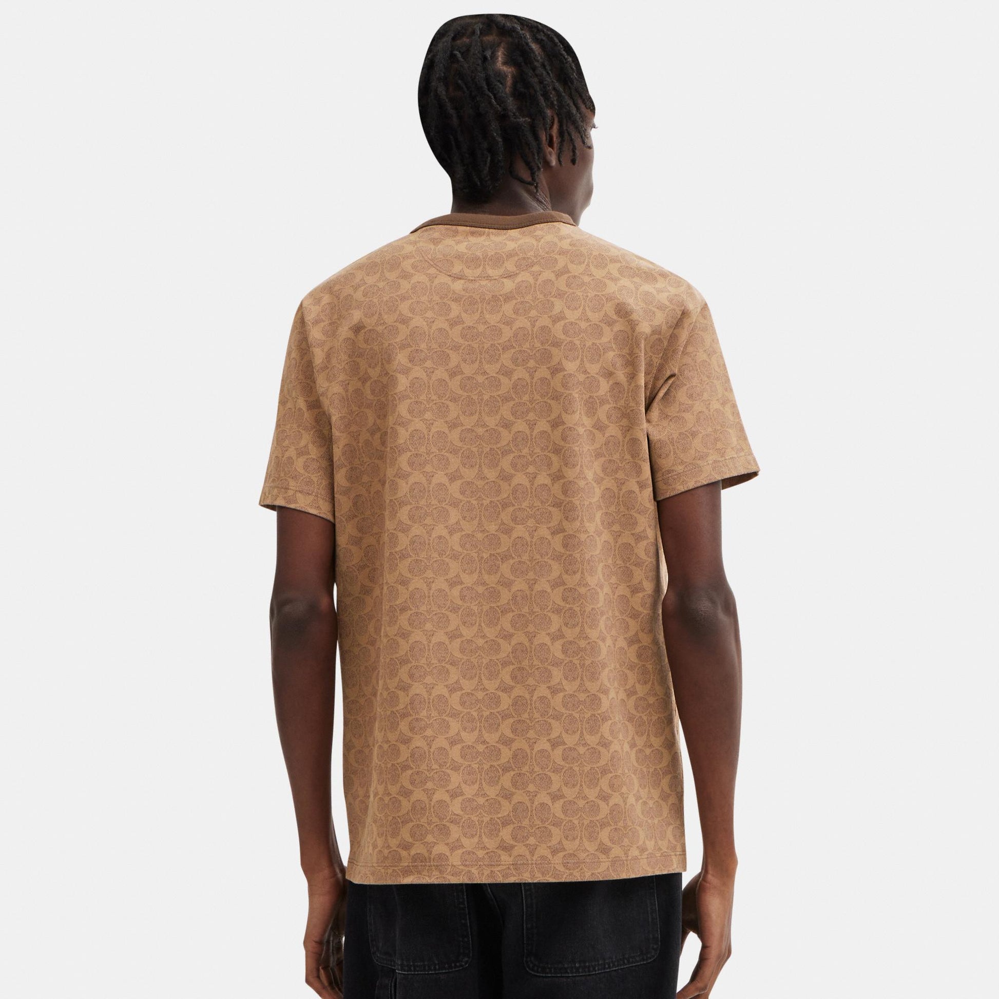 CCC01-Signature T-Shirt In Organic Cotton-Tan Signature