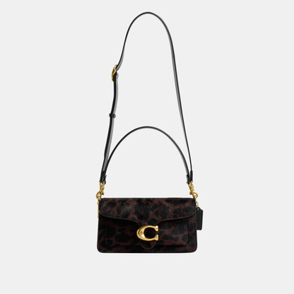 حقيبة كتف "تابي 26" من شعر العجل بنقشة فهد