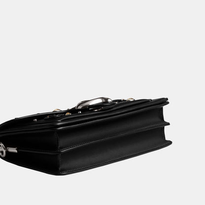 CCC05-Tabby Shoulder Bag 26 With Crystal Embellishment-Lh/Black