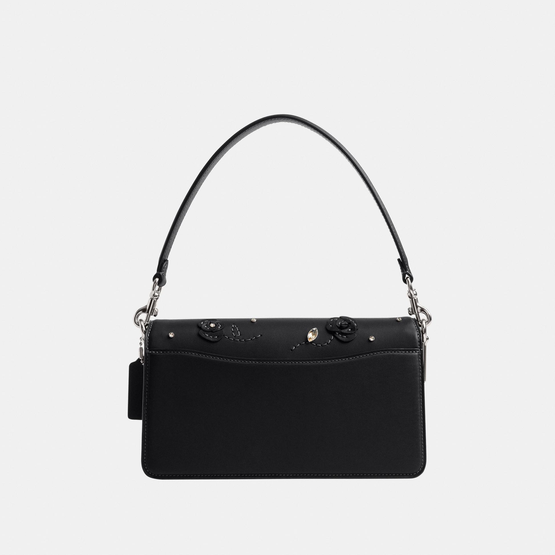 CCC05-Tabby Shoulder Bag 26 With Crystal Embellishment-Lh/Black