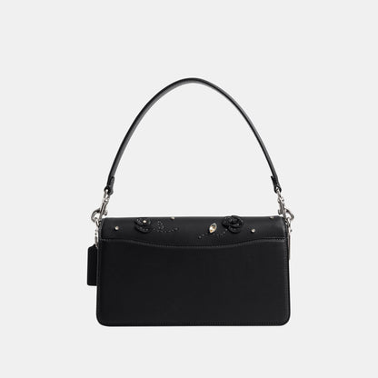 CCC05-Tabby Shoulder Bag 26 With Crystal Embellishment-Lh/Black