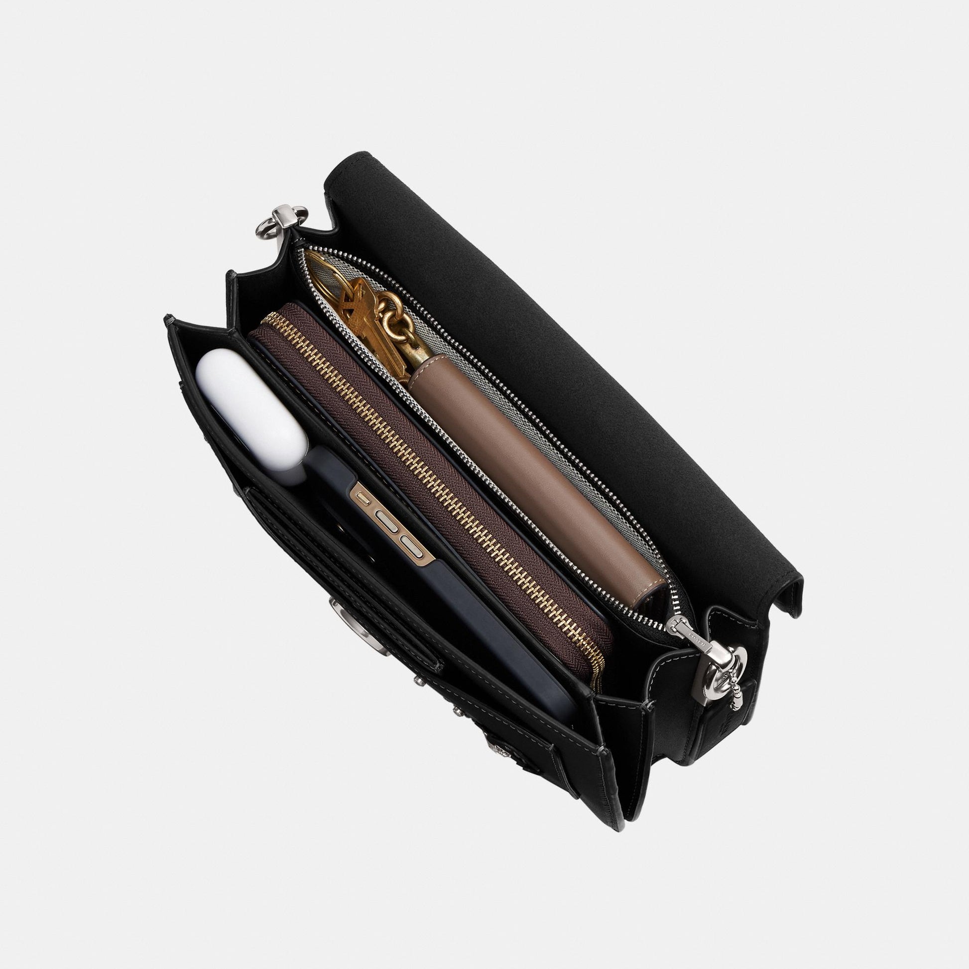 CCC05-Tabby Shoulder Bag 26 With Crystal Embellishment-Lh/Black