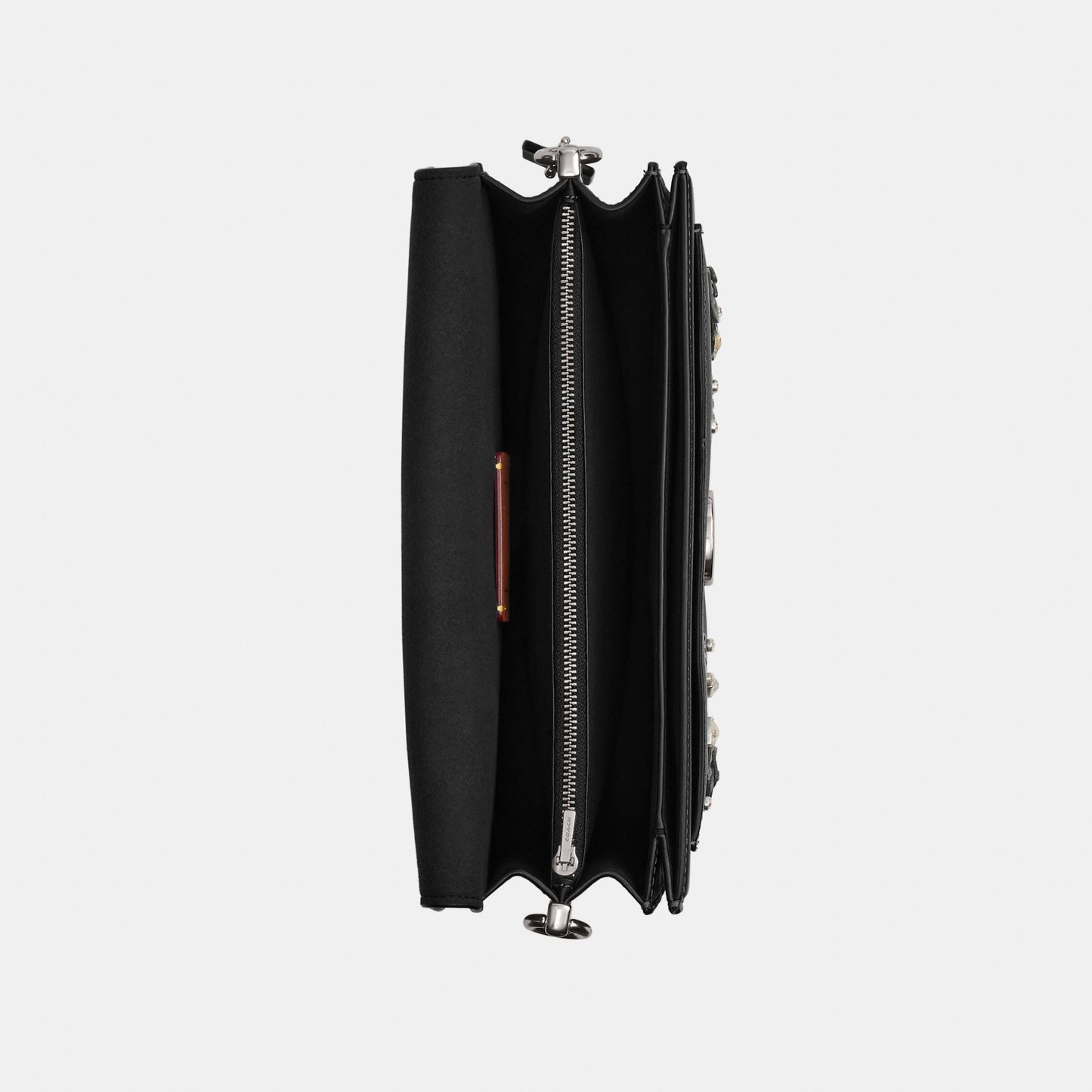 CCC05-Tabby Shoulder Bag 26 With Crystal Embellishment-Lh/Black