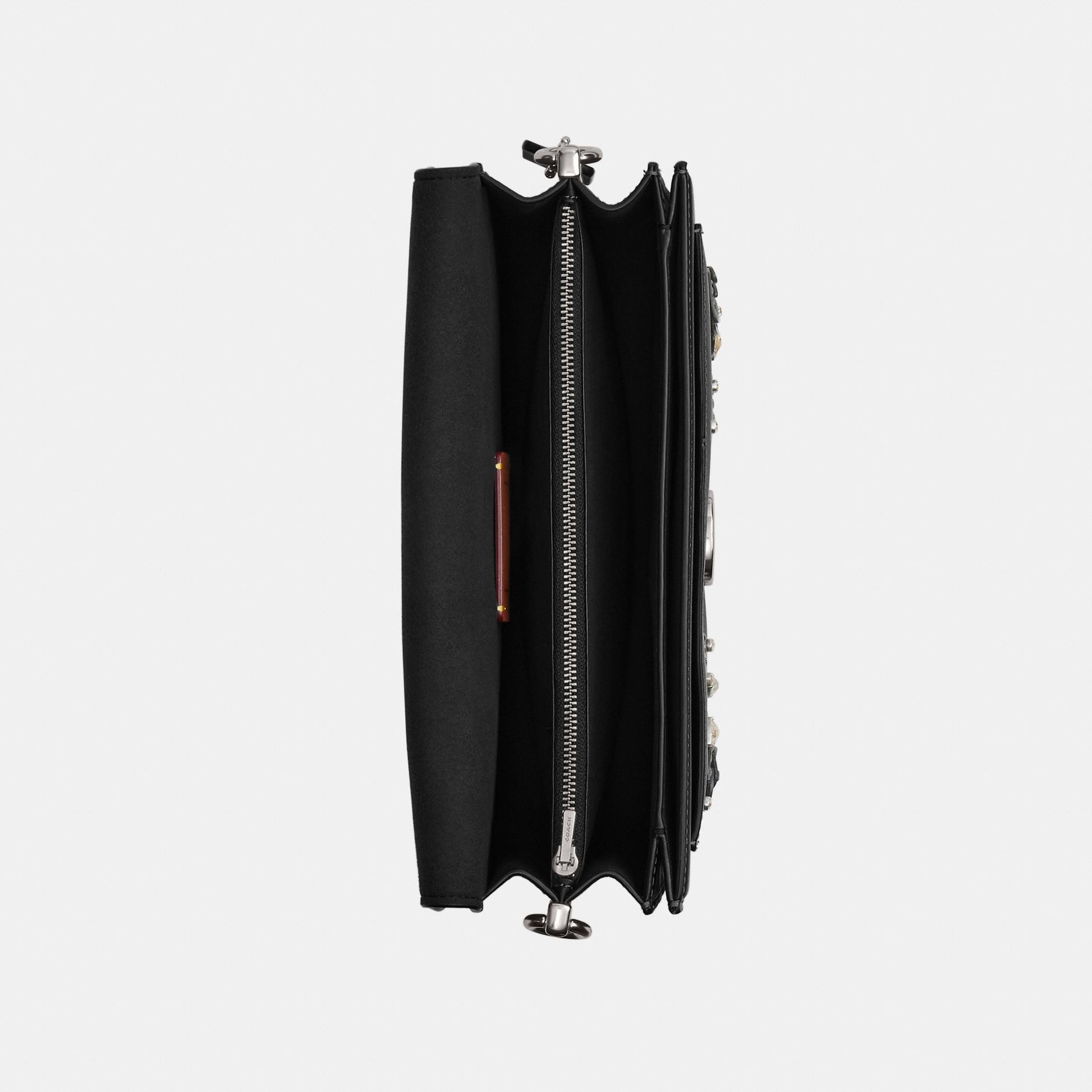 CCC05-Tabby Shoulder Bag 26 With Crystal Embellishment-Lh/Black