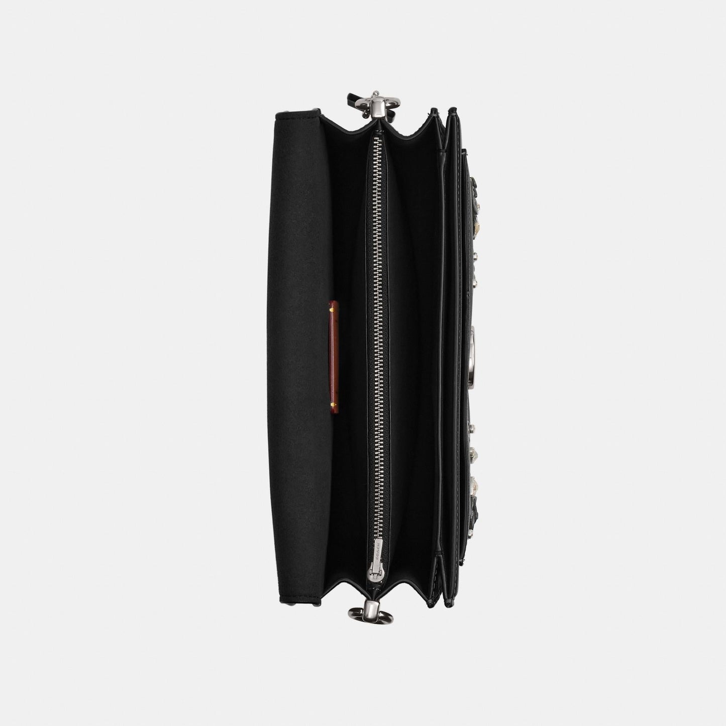 CCC05-Tabby Shoulder Bag 26 With Crystal Embellishment-Lh/Black