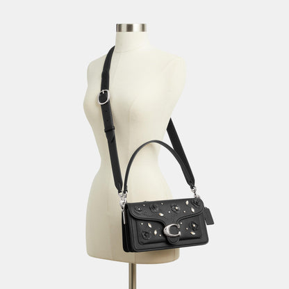 CCC05-Tabby Shoulder Bag 26 With Crystal Embellishment-Lh/Black