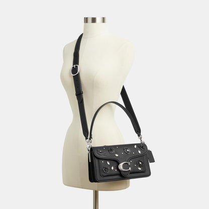 CCC05-Tabby Shoulder Bag 26 With Crystal Embellishment-Lh/Black